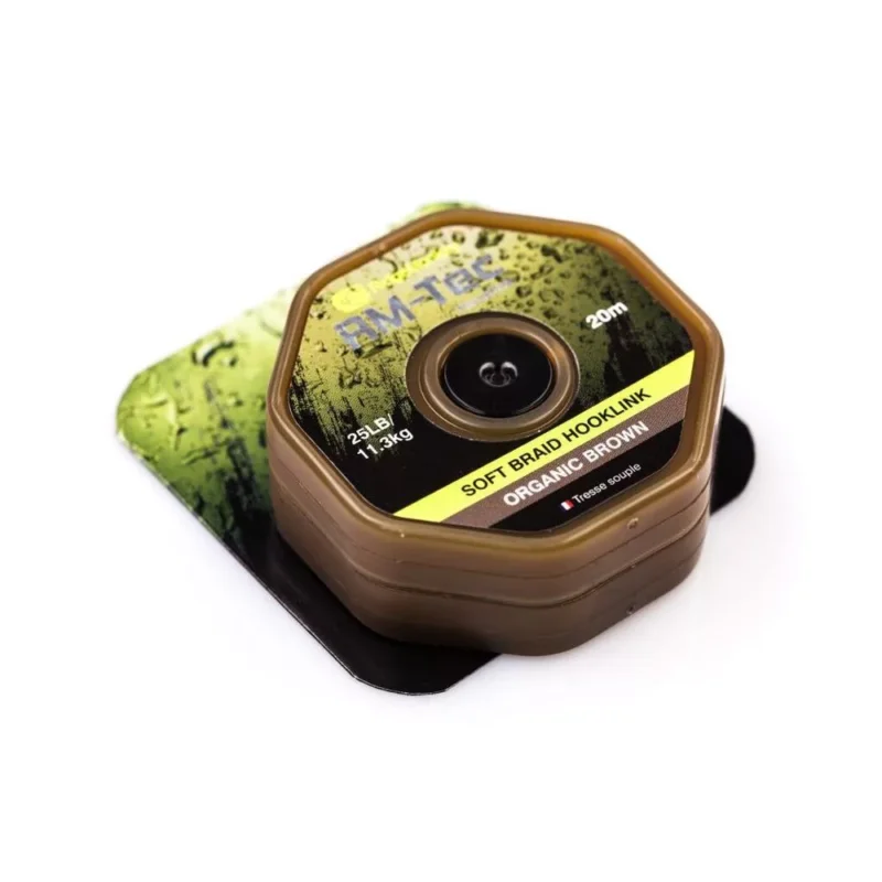 RidgeMonkey RM-Tec Soft Braid Hooklink előkezsinór 25lb Weed Green Biztonságos fizetés