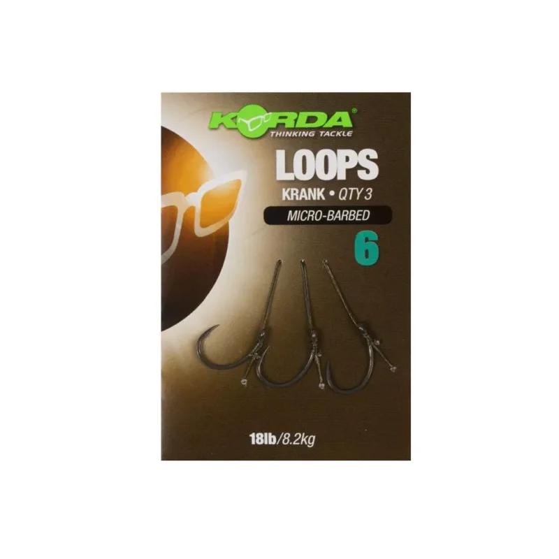 Bestseller Korda Loop Rigs Krank 18lb 3db 8-as horog