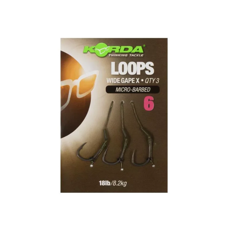 Vásárlói kedvenc Korda Loop Rigs Wide Gape-X 18lb 3db Size 8