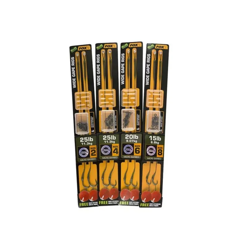 Azonnal elérhető Fox Armapoint Wide Gape Rig kész szerelék 20lb Green 6-os horog