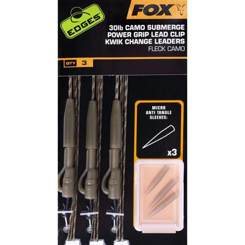 Fox Submerge Power Grip Lead Clip Kwik Change Leaders 3db Outlet