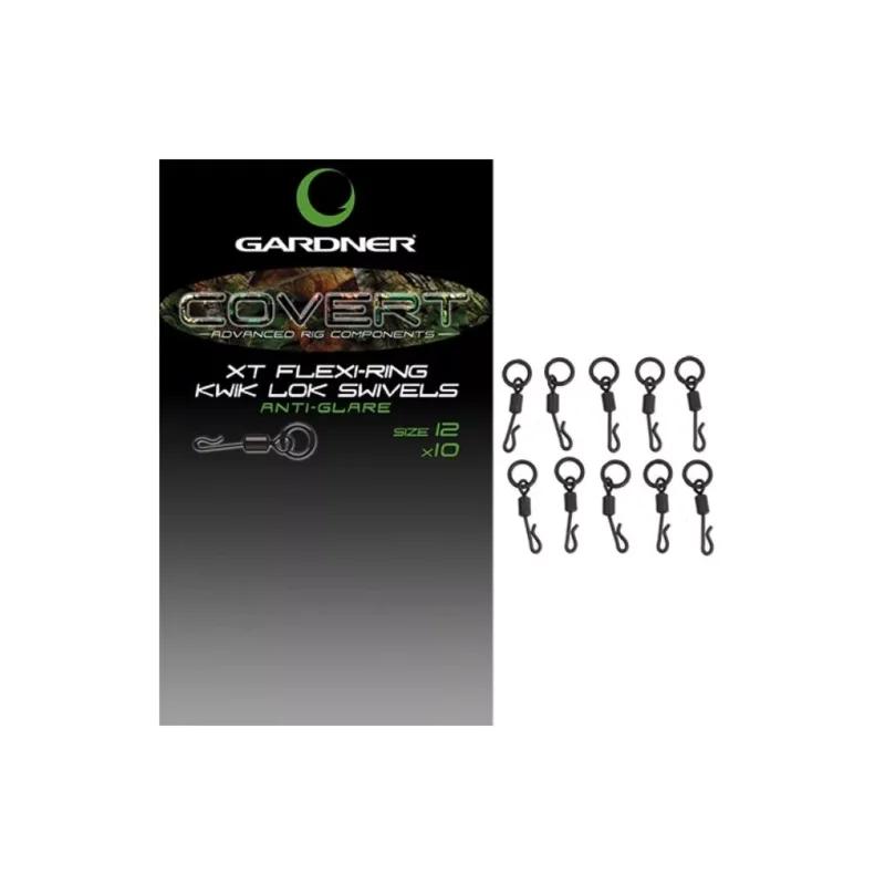 Gardner Covert XT Flexi-Ring Kwik Lok Swivels gyorskapcsos karikás forgó Gyors kiszállítás