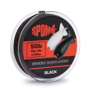 Spomb Braided Leader fonott zsinór Black 50lb Szuper ajánlat
