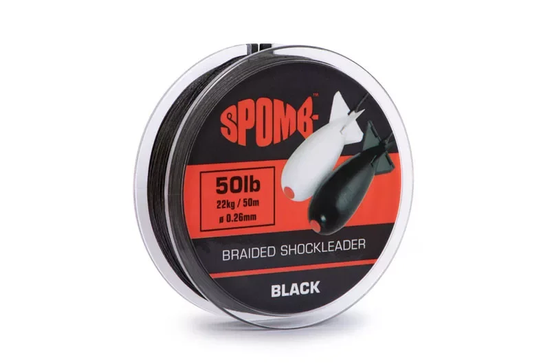 Spomb Braided Leader fonott zsinór Black 50lb Szuper ajánlat