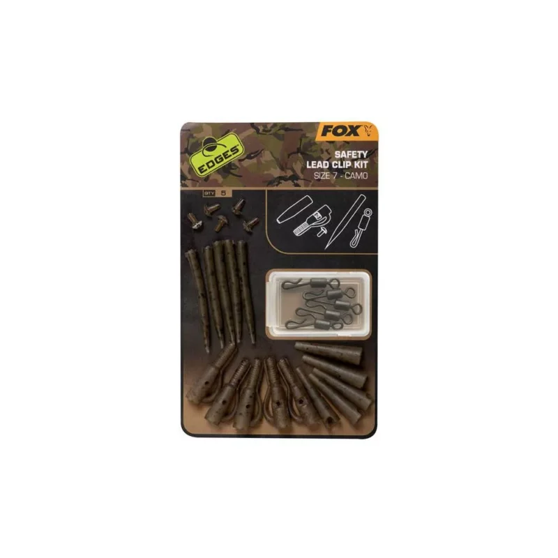 Fox Edges Camo Safety Lead Clip Kit biztonsági ólomklipsz szett Utolsó esély