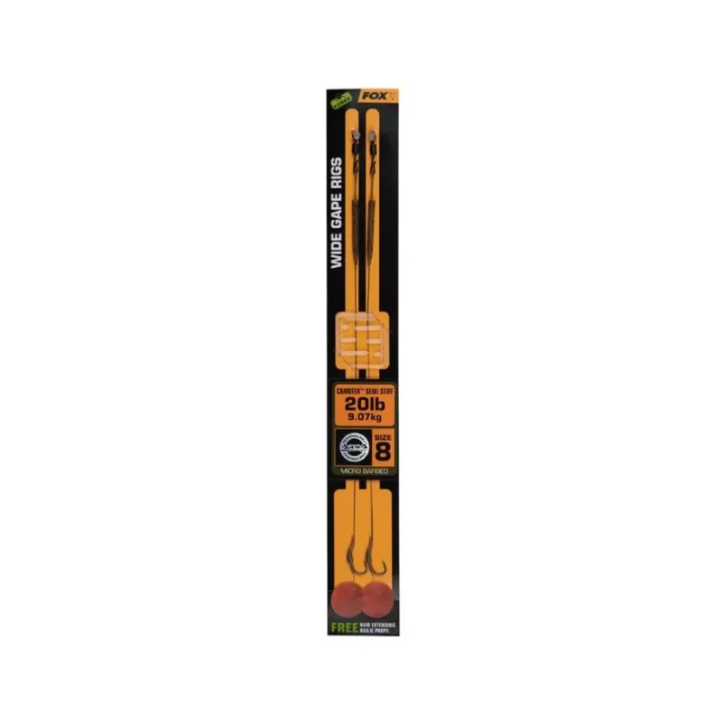 Legnépszerűbb Fox Edges Wide Gape 6. 20lb Camotex Semi Stiff előke 2db