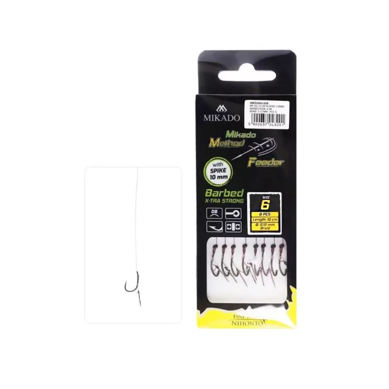 Mikado Method Feeder Xtra Strong Rig előke csalitüskés szakállnélküli horog 8. Csak ma