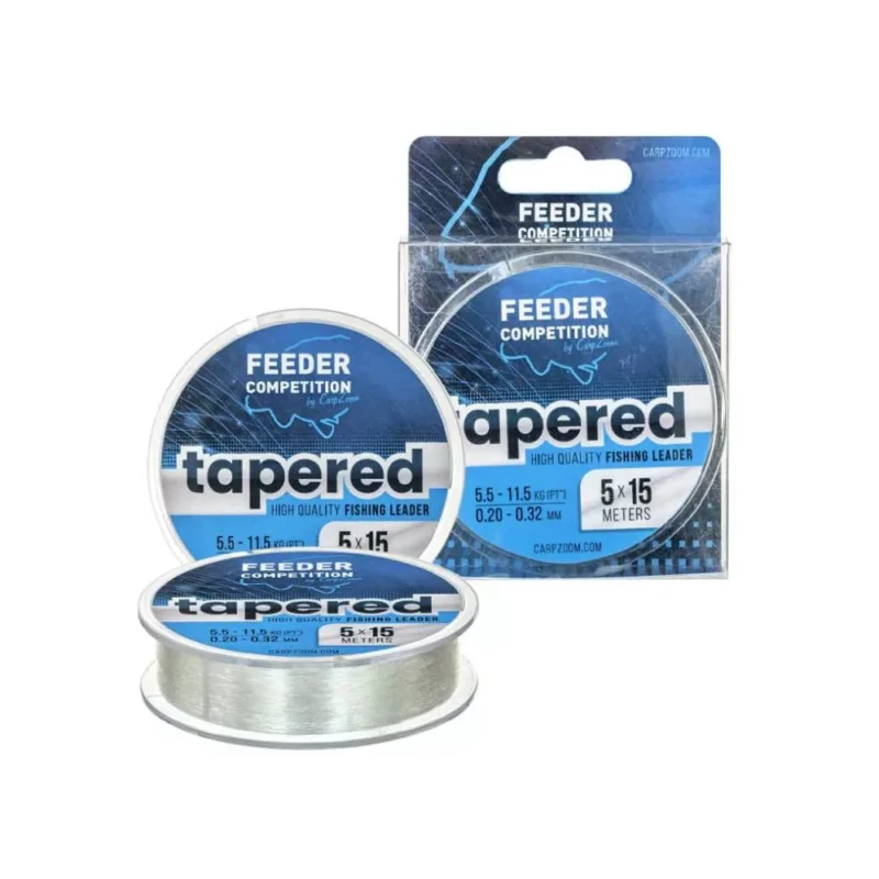 Végkiárusítás Carp Zoom Feeder Competition Tapered vékonyodó előtétzsinór 0.20-0.32mm