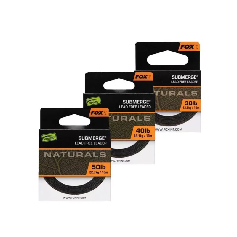 Fox Naturals Submerge Leader ólommentes leadcore 10m 50lb/22.7k Olcsó