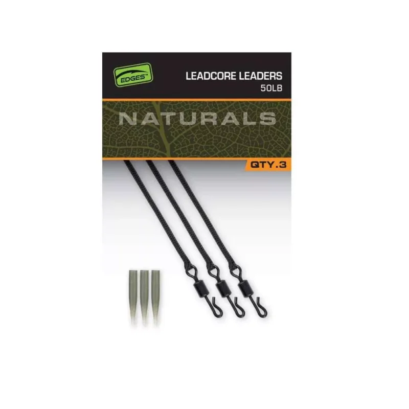 Biztonságos vásárlás Fox Naturals Leadcore Leaders 50lb előkötött leadcore 3 db