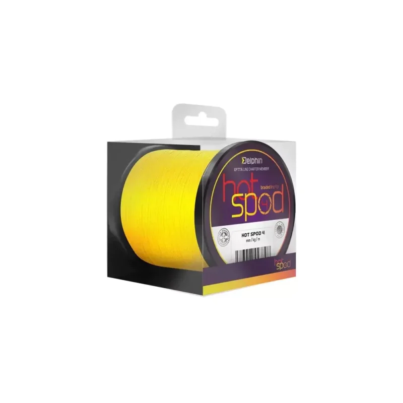 Akciós ár Delphin Hot Spod sárga fonott zsinór 0,14mm 9,1kg 300m