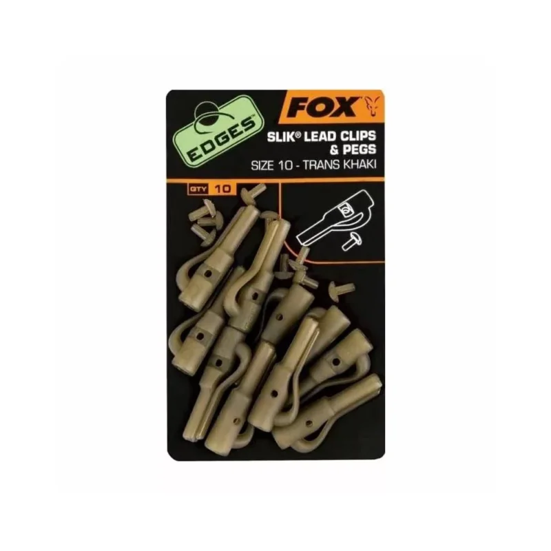 Biztonságos fizetés Fox Edges Slik Leadclip & Pegs biztonsági ólomklipsz