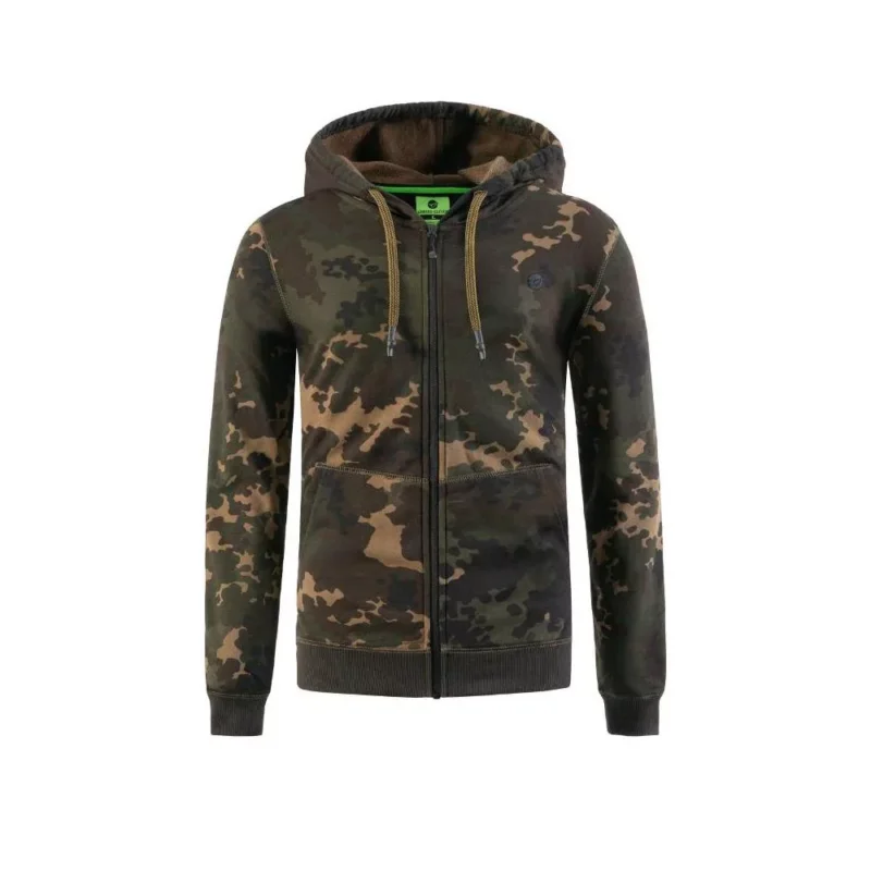 Korda Zip Hoodie Dark Kamo cipzáras kapucnis felső M Olcsóbb