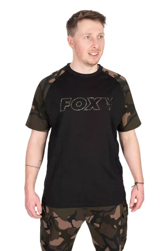 Alacsony ár Fox Black / Camo Outline T póló 2XL