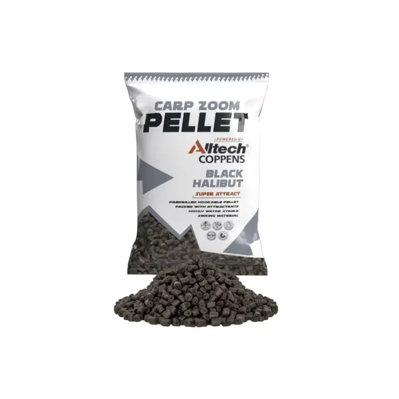 Kihagyhatatlan ajánlat Carp Zoom Black Halibut pellet 15mm 800gr