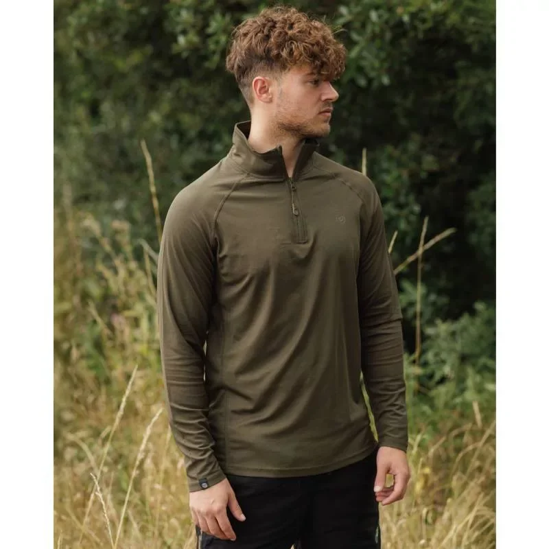 Korda Kool UPF Zip Jersey Dark Olive könnyű felső XXL Legjobb ár