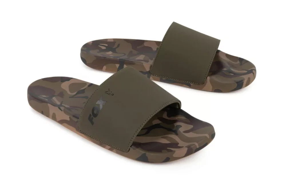 Fox Khaki/Camo Sliders papucs 9/43 Kedvezmény