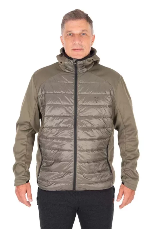 Fox Collection Hybrid Jacket Green Black thermo dzseki M Azonnali szállítás