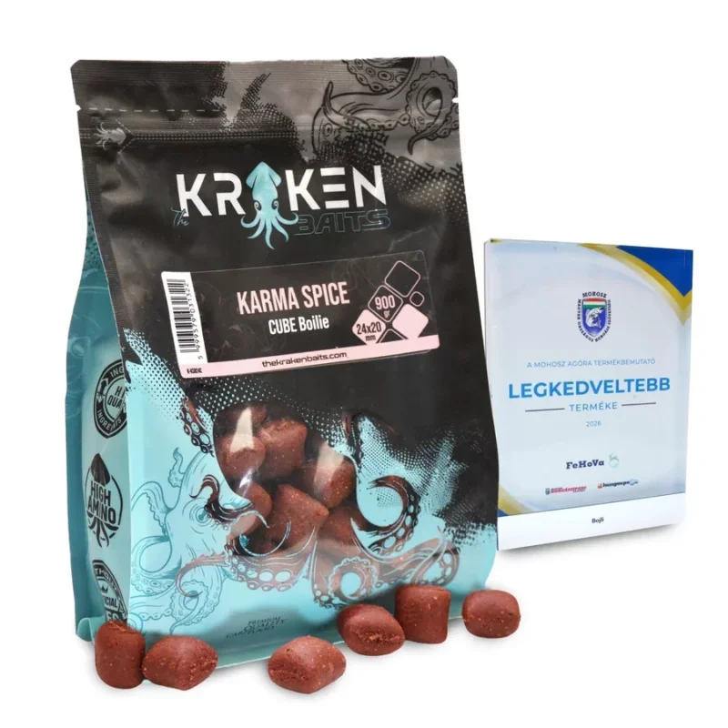 Árcsökkenés Kraken Baits Karma Spice Shelf Life Boilie fűszeres bojli CUBE