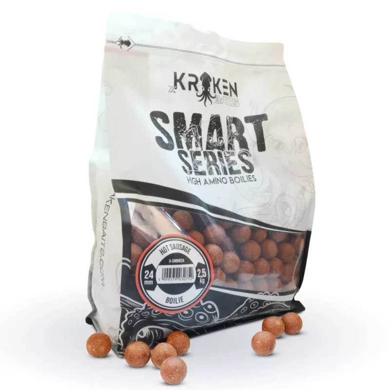 Szuper akció Kraken Baits Smart Series Hot Sausage bojli 2.5kg 20mm