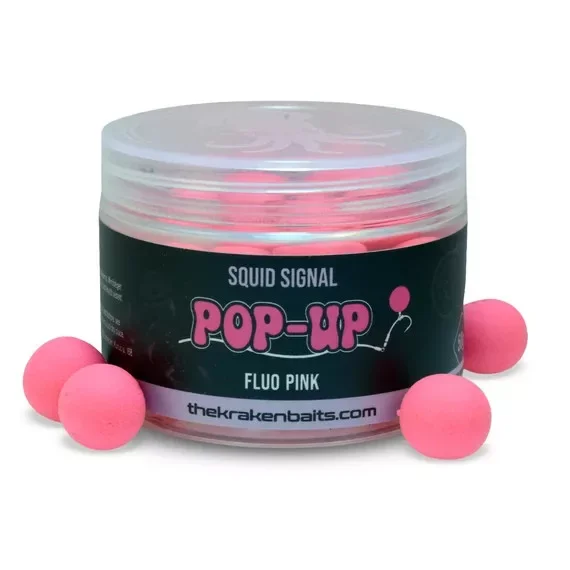 Olcsóbb Kraken Baits Squid Signal Fluo Pink Pop Ups fluo lebegő bojli 15mm