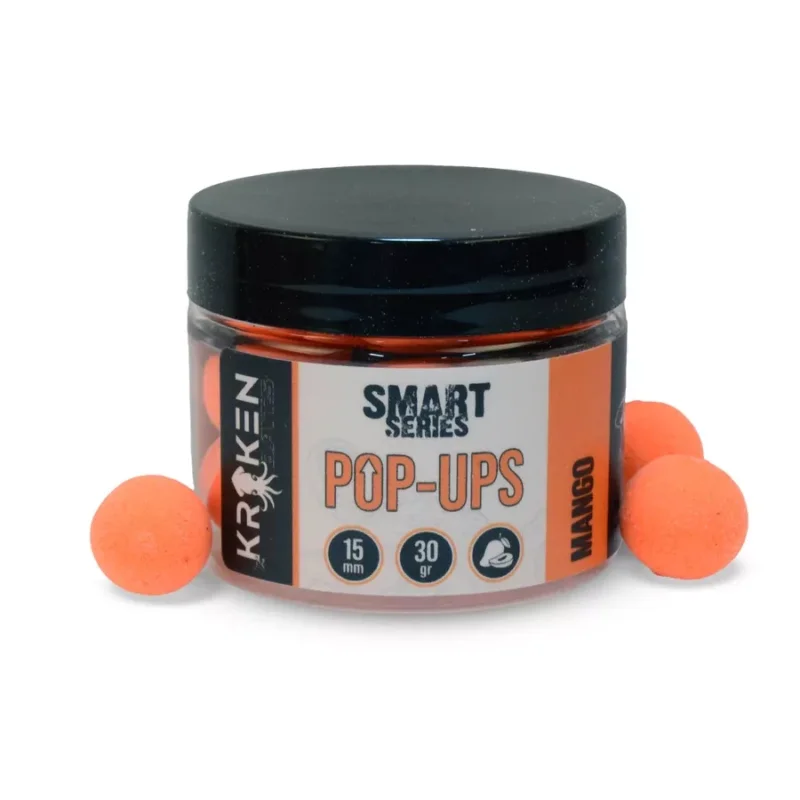 Kraken Baits Smart Series Crazy Mango Fluo Orange Pop Ups fluo lebegő bojli 12mm Legkelendőbb