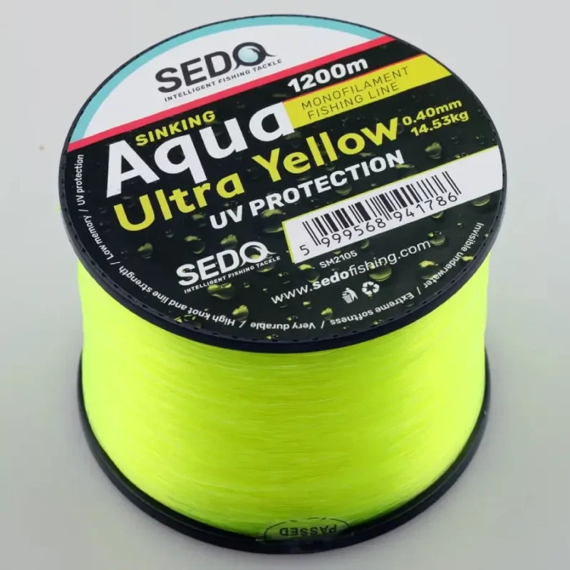 Korlátozott ajánlat Sedo Aqua Ultra Yellow Mono Line fluo monofil zsinór 1200m 0.35mm