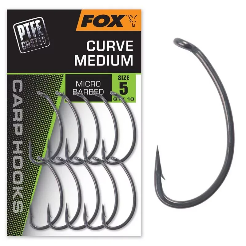 Vásárlói kedvenc Fox Curve Medium pontyozó horog 4