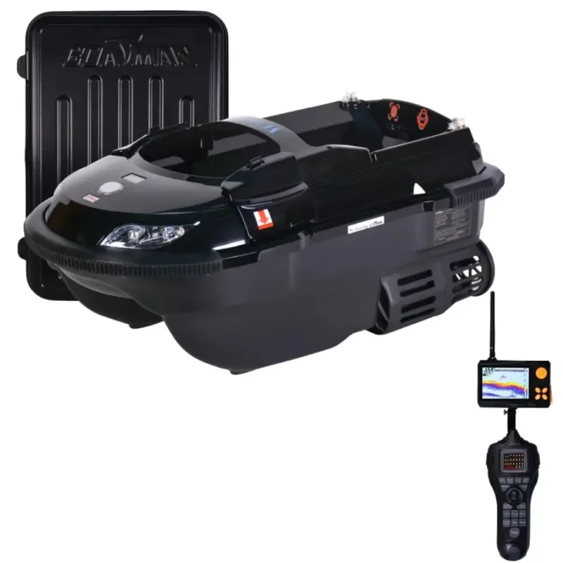 Vedd meg online Boatman Vulcan Pro etetőhajó GPS-szel és halradarral - Fekete