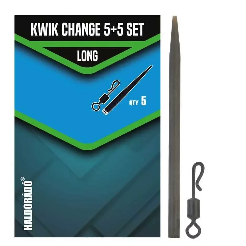 Haldorádó Kwik Change 5+5 Set Long - extra gyors horogelőke kapocs + gumikúp, hosszú Ne maradj le