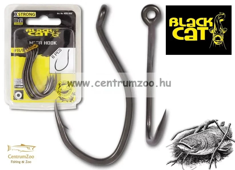 Black Cat Mega Haken Dg Dg Coating 6Db 12/0 (4555120) Bestseller