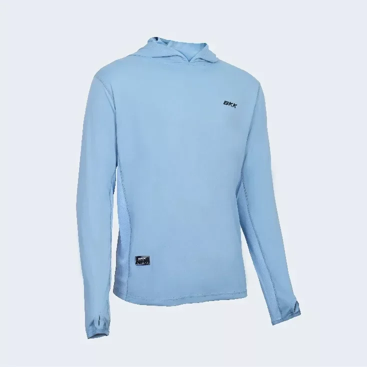 Akciós ár BKK HOODED LONG SLEEVE PERFORMANCE SHIRT - BRAND VALUES GT - LIGHT BLUE L