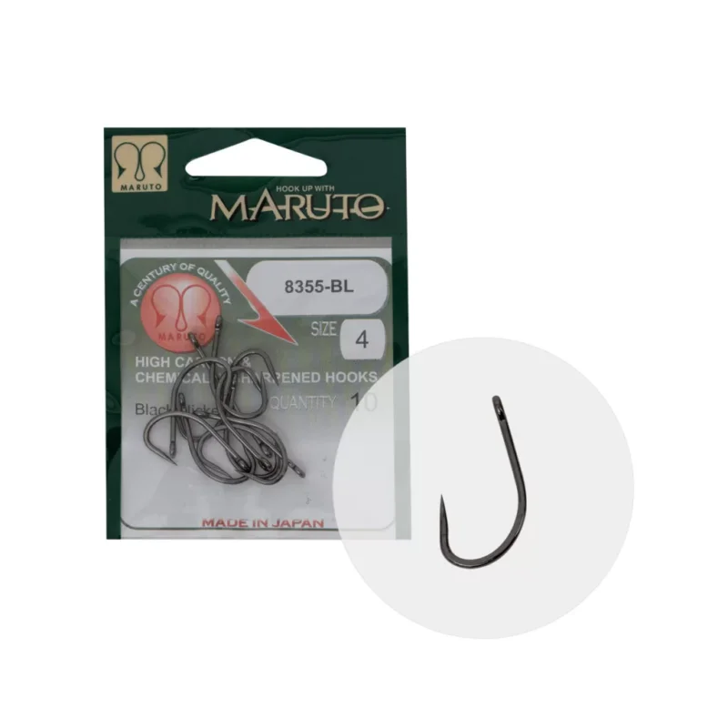 MARUTO HOROG 8355BL CARP HOOKS FORGED STRAIGHT EYE BARBLESS HC BLACK NICKEL 4 Expressz szállítás