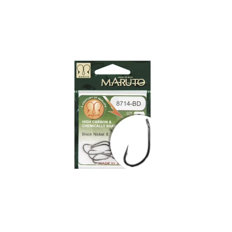MARUTO HOROG 8714BD CARP HOOKS HC T.D.E.5° BARBED FORGED BLACK NICKEL 6 Alacsony ár