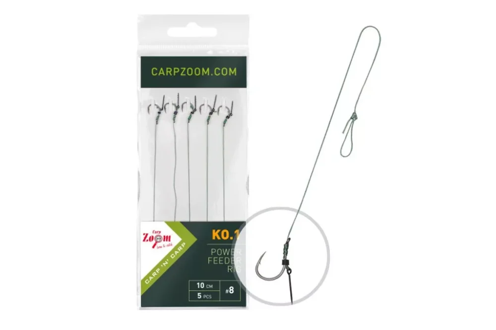 Vedd meg online FC Power Feeder Rig KO.1 kötött method előke, 10 cm, 6, 10 mm; o0,18 mm, 5 db