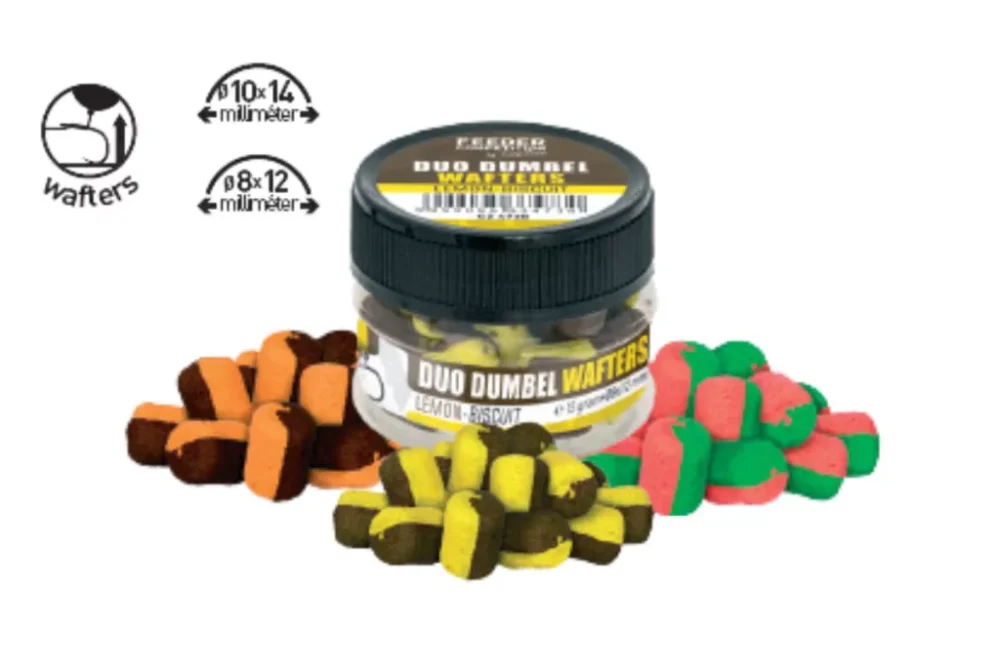 FC Duo Dumbel Wafters horogcsali, o10x14 mm, vajsav (NBC), ananász, zöld, 15 g Kedvezményes ár