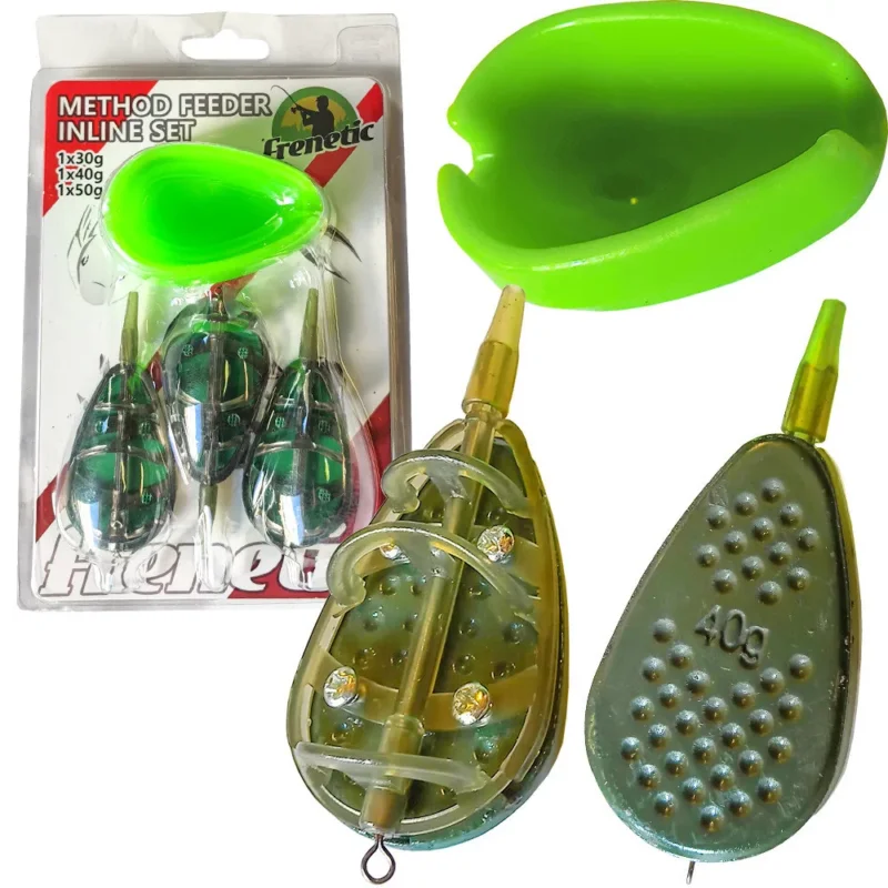 Azonnali szállítás Frenetic Inline Method Feeder kosár szett 2x40g és 1x50g plusz forma