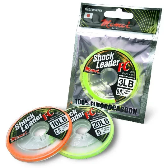 Ne maradj le Momoi Shock Leader FC 30m 0.26mm 10lbs 100% víztiszta fluorocarbon előkezsinór