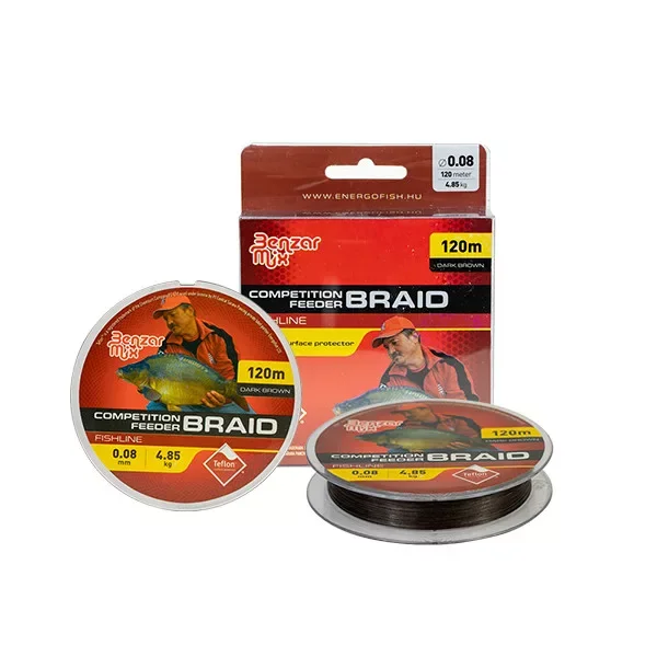 ZSINÓR BENZAR COMPETITION FEEDER BRAID 0,10MM 6,33 KG 120M DARK BROWN Exkluzív ajánlat