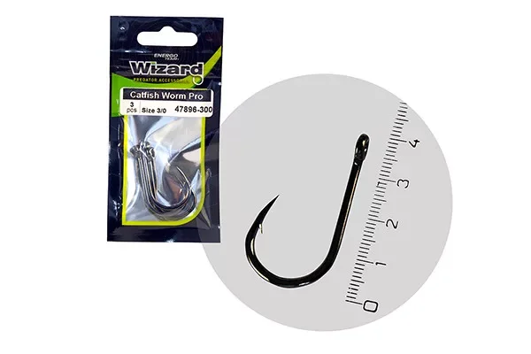 WIZARD CATFISH WORM PRO BRAZED 5/0 3DB/CSOMAG Szezonális akció