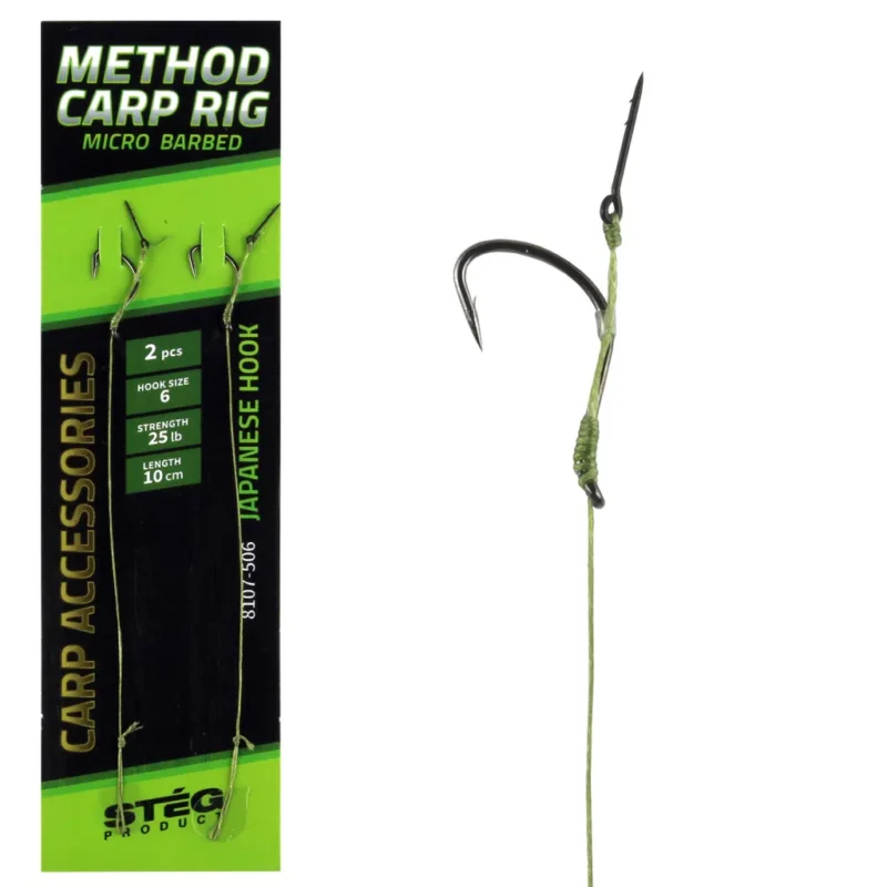 Stég Method Carp előke tüskével 10cm 10-es 2db/cs Azonnal elérhető