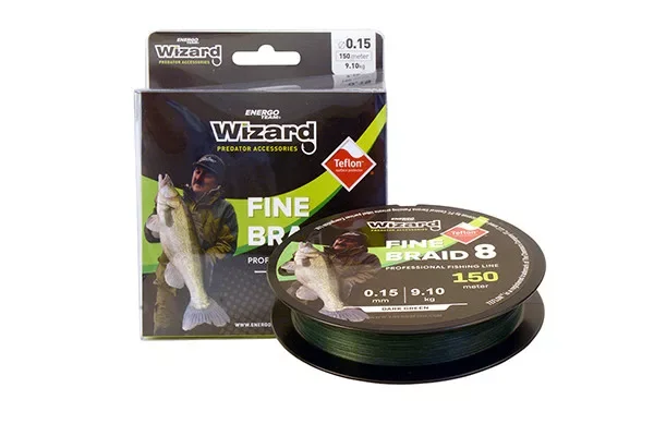 WIZARD FINE BRAID 8 0,08 150M 4,9KG DARK GREEN Legnépszerűbb