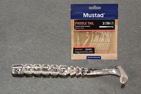 MUSTAD AJI PADDLE TAIL 2 CLEAR RAINBOW GLITTER 12DB/CSOMAG Outlet