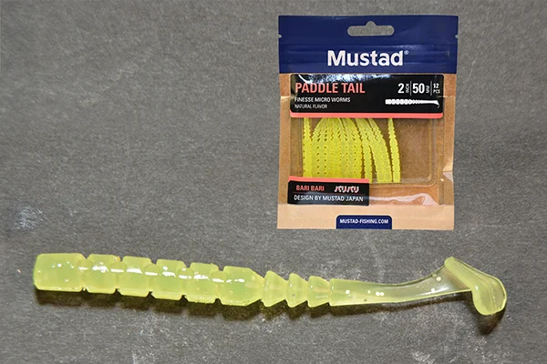 MUSTAD AJI PADDLE TAIL 2 CLEAR CHARTREUSE 12DB/CSOMAG Legjobb ár
