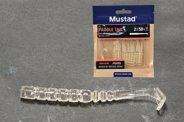 MUSTAD AJI PADDLE TAIL 2 CLEAR LUMINOUS SILVER GLITTER 12DB/CSOMAG Árcsökkenés