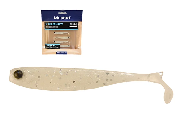 MUSTADMEZASHI Z-TAIL MINNOW 2"PEARL WHITE 6DB/CSOMAG Korlátozott ajánlat