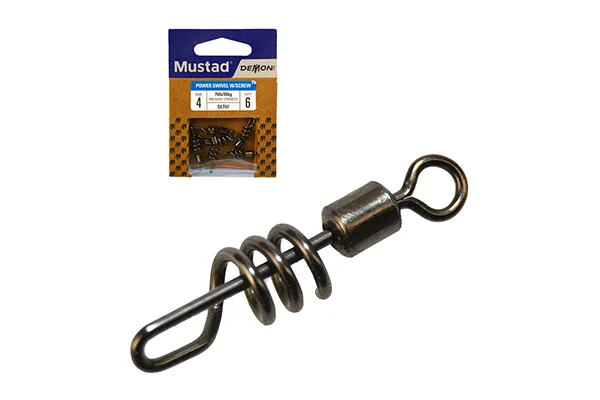 Kedvezményes ár MUSTAD POWER ROLLING SWIVEL WITH SCREW SNAP 6 6DB/CSOMAG