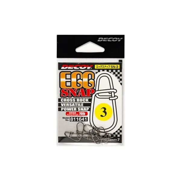 Árengedmény DECOY SN-3 EGG SNAP 5 NS BLACK 7PCS/BAG