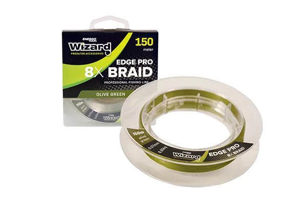 Outlet WIZARD EDGE PRO0.20MM OLIVE GREEN 8X BRAID 150M 20,23KG