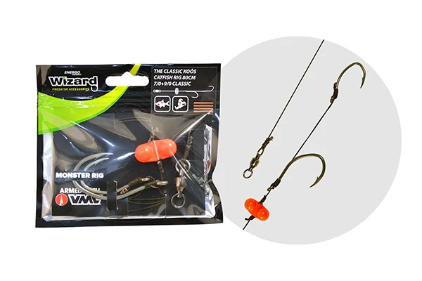 WIZARD MONSTER - THE CLASSIC KOÓS CATFISH RIG 7/0+9/0 CLASSIC Népszerű